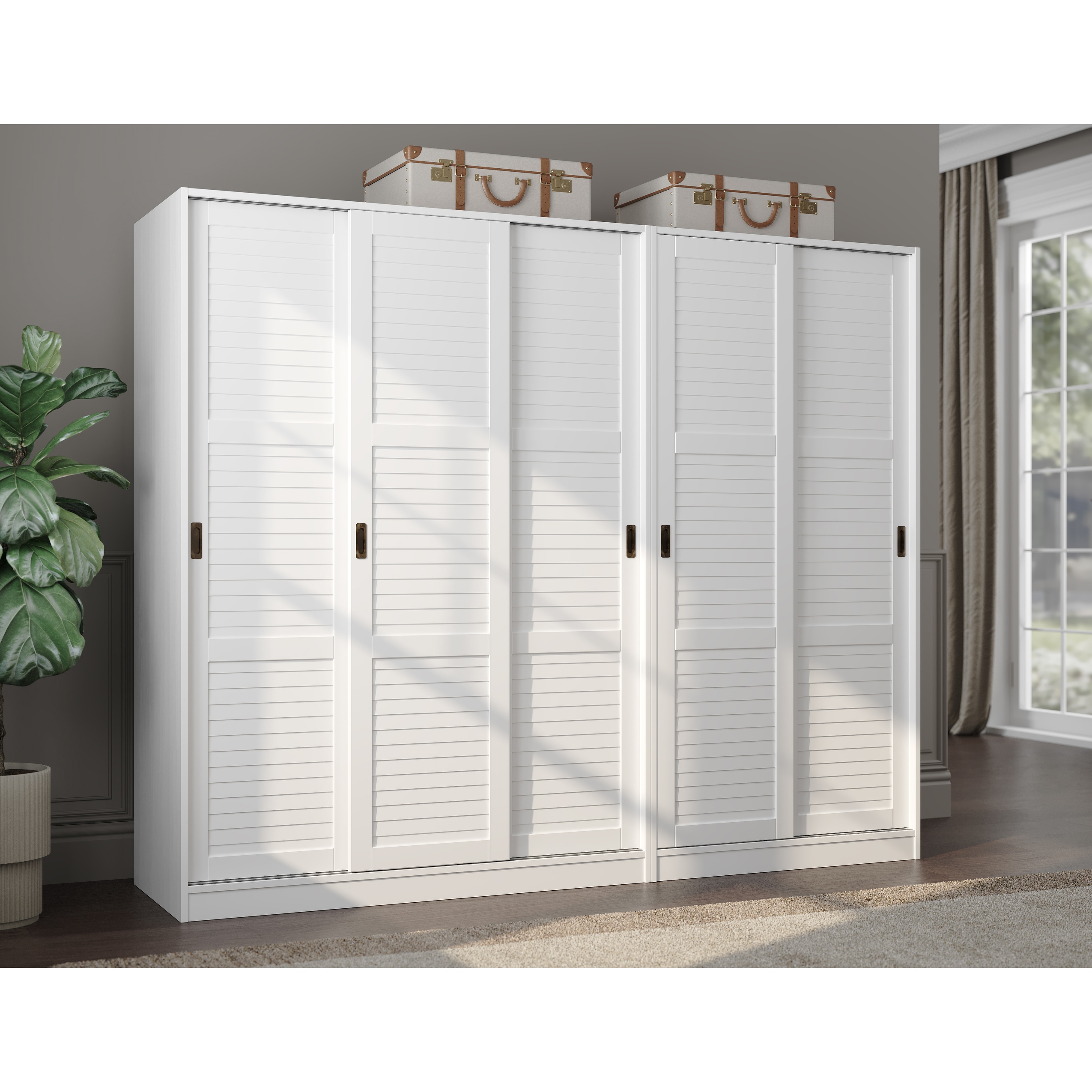 Copper grove caddo solid sales pine three sliding door wardrobe